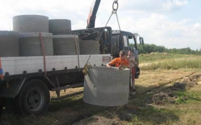 Перевозка бетонных колец и колодцев манипулятором - Бердск, цены, предложения специалистов